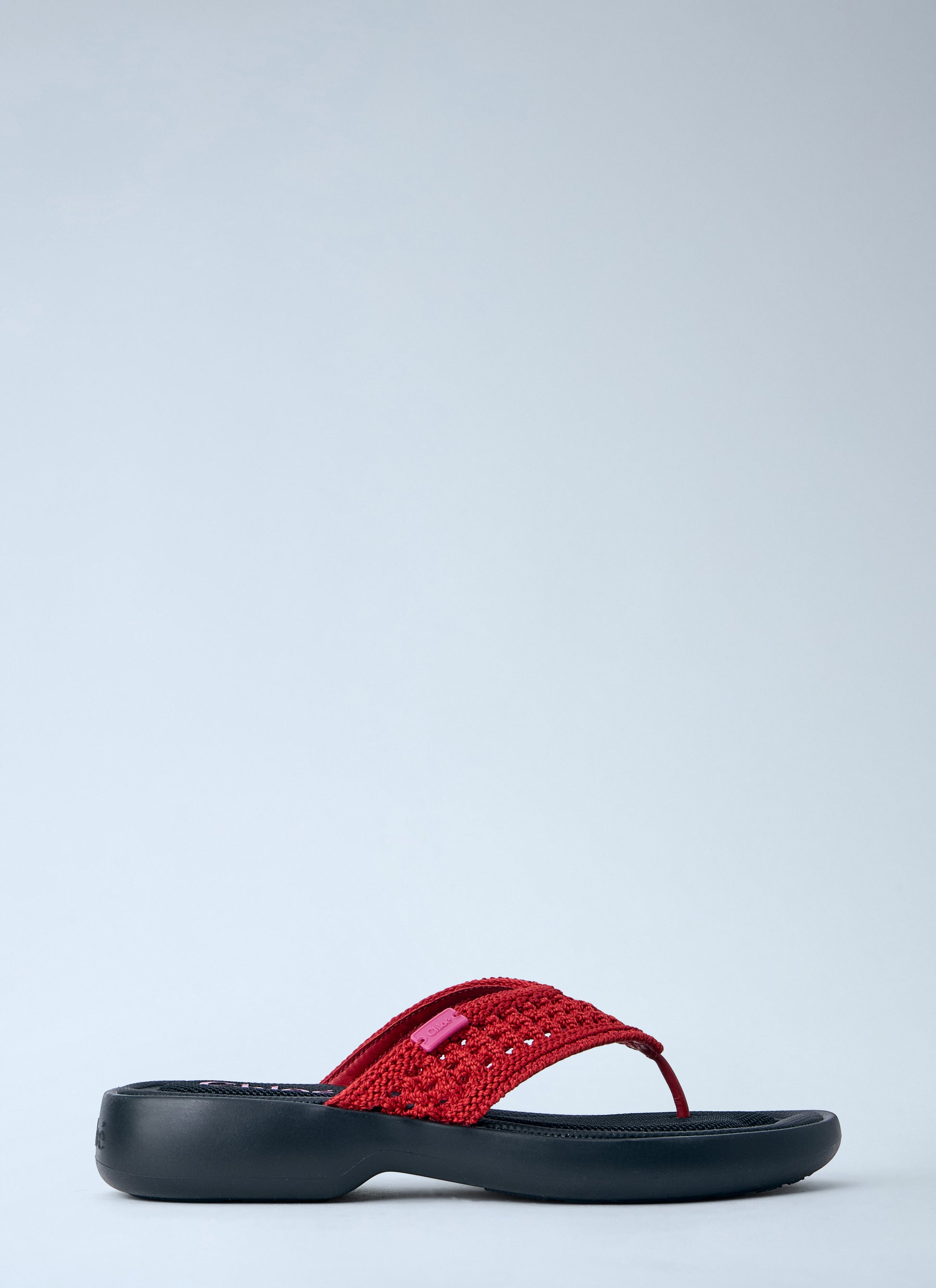 Chloé Women Woven Strap Poolette Sandals CHLOE