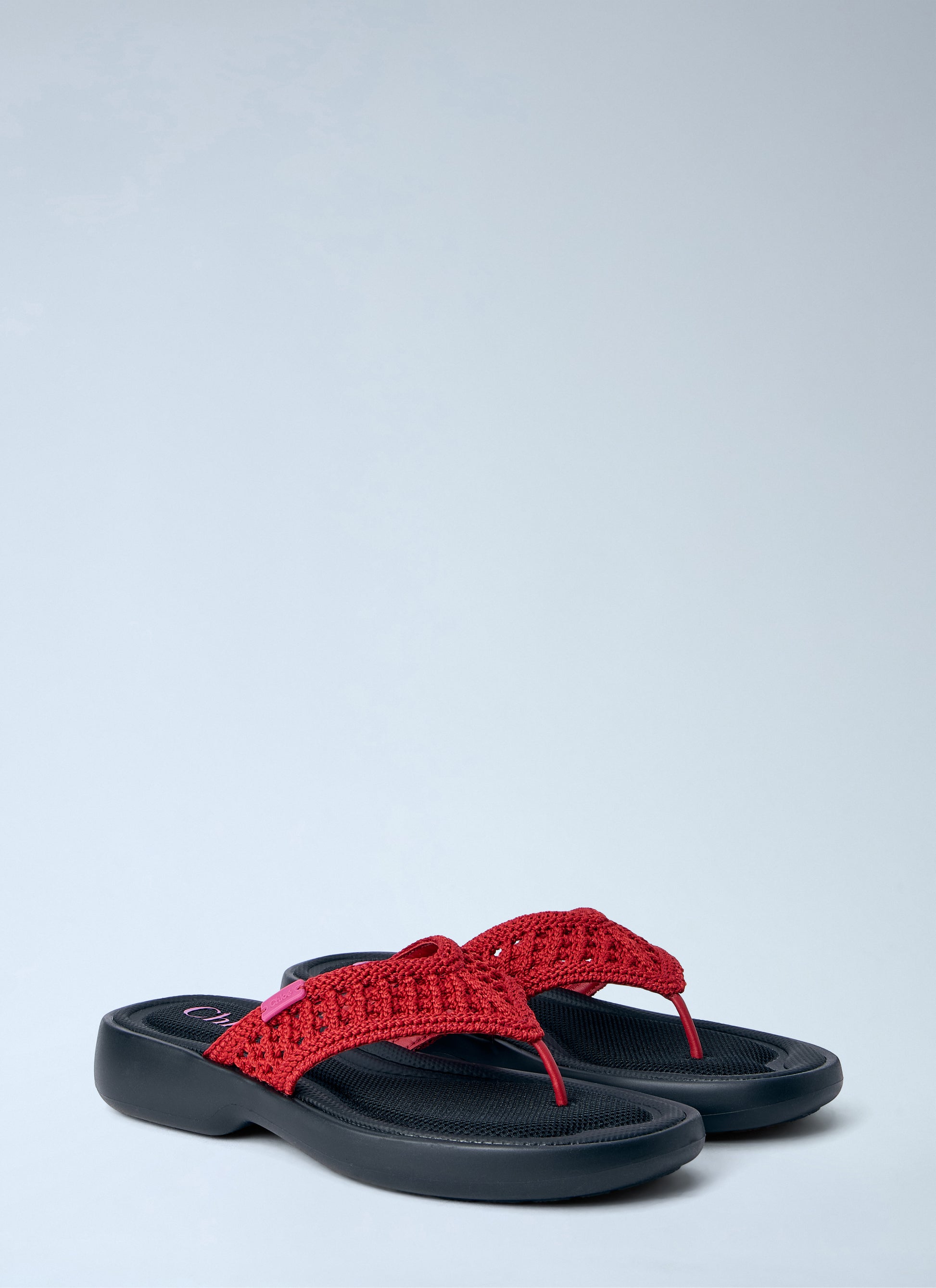 Chloé Women Woven Strap Poolette Sandals CHLOE