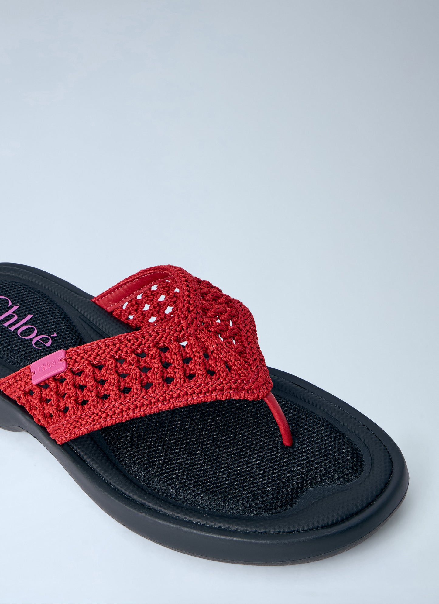 Chloé Women Woven Strap Poolette Sandals CHLOE