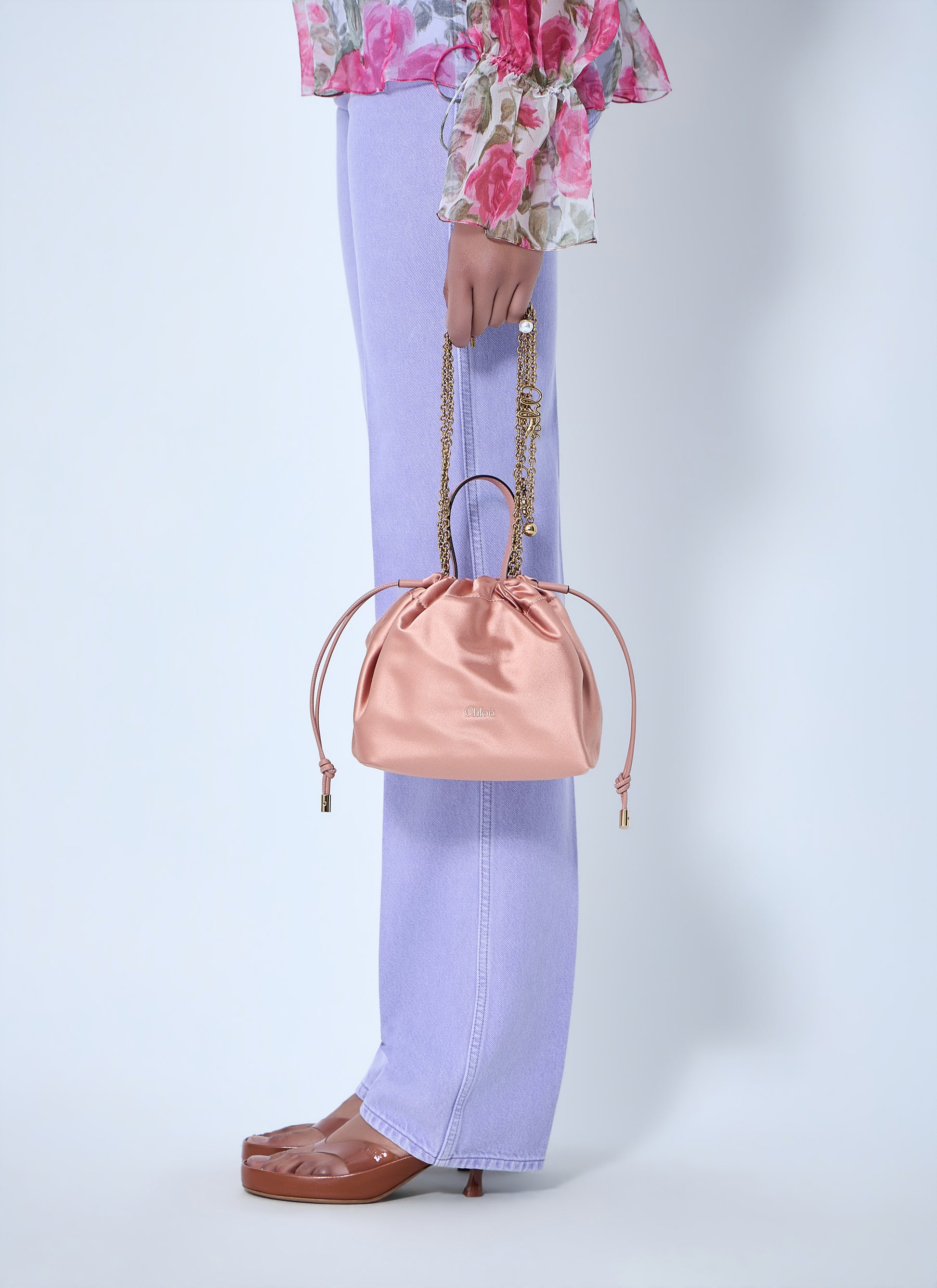 Chloé Women Drawstring Chain Icons Handle Bag CHLOE