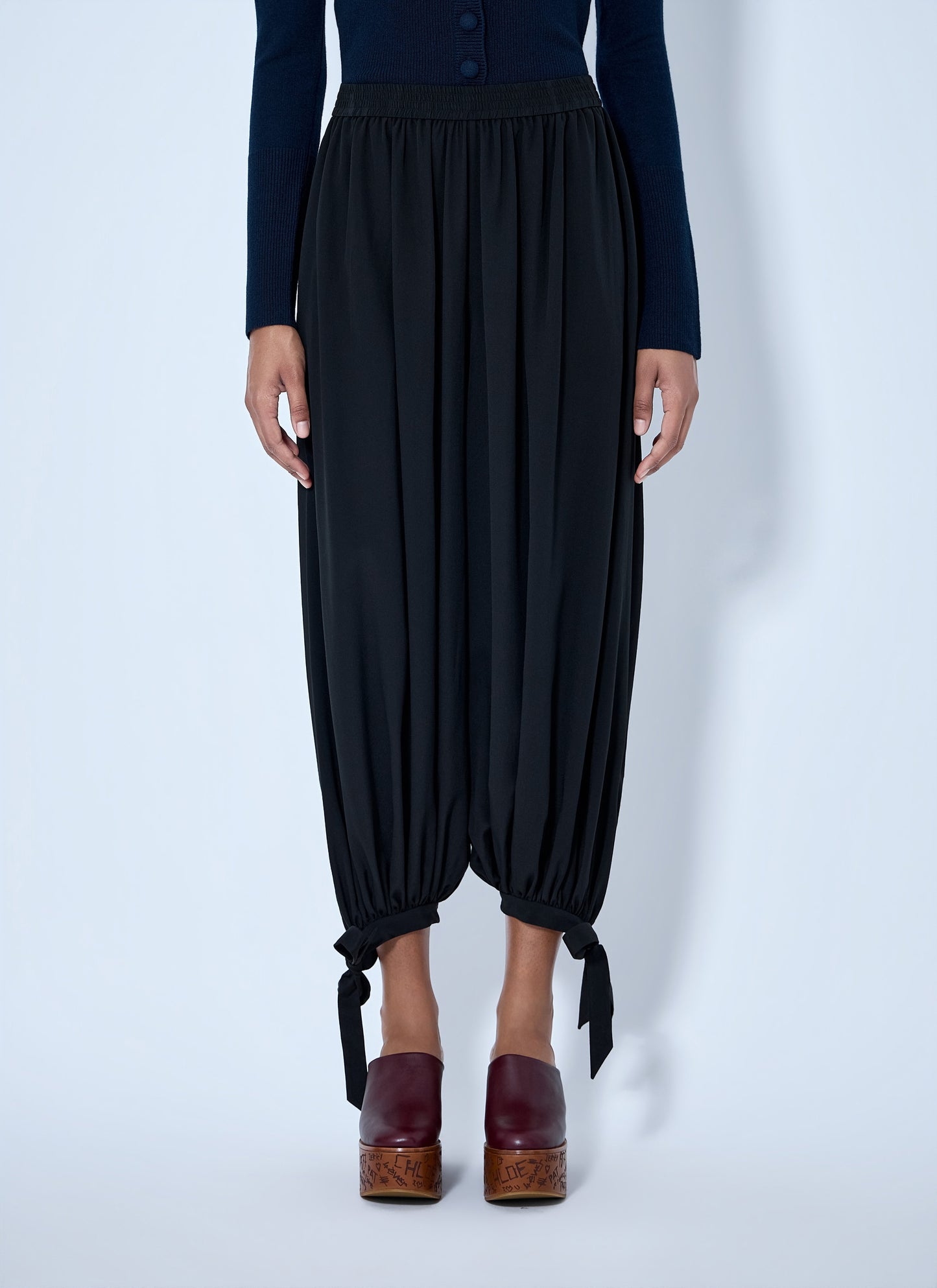Chloé Women Fluid Pleated Pants In Crêpe De Chine CHLOE