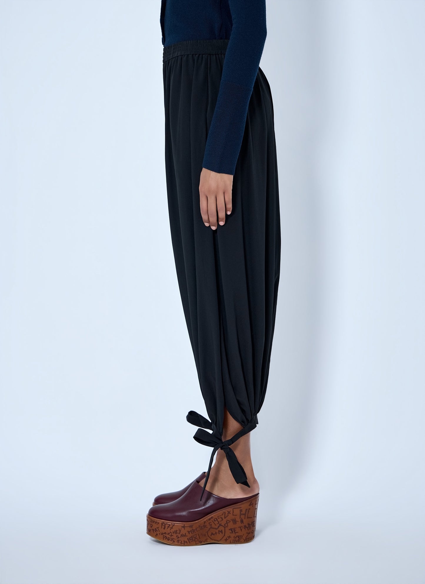 Chloé Women Fluid Pleated Pants In Crêpe De Chine CHLOE