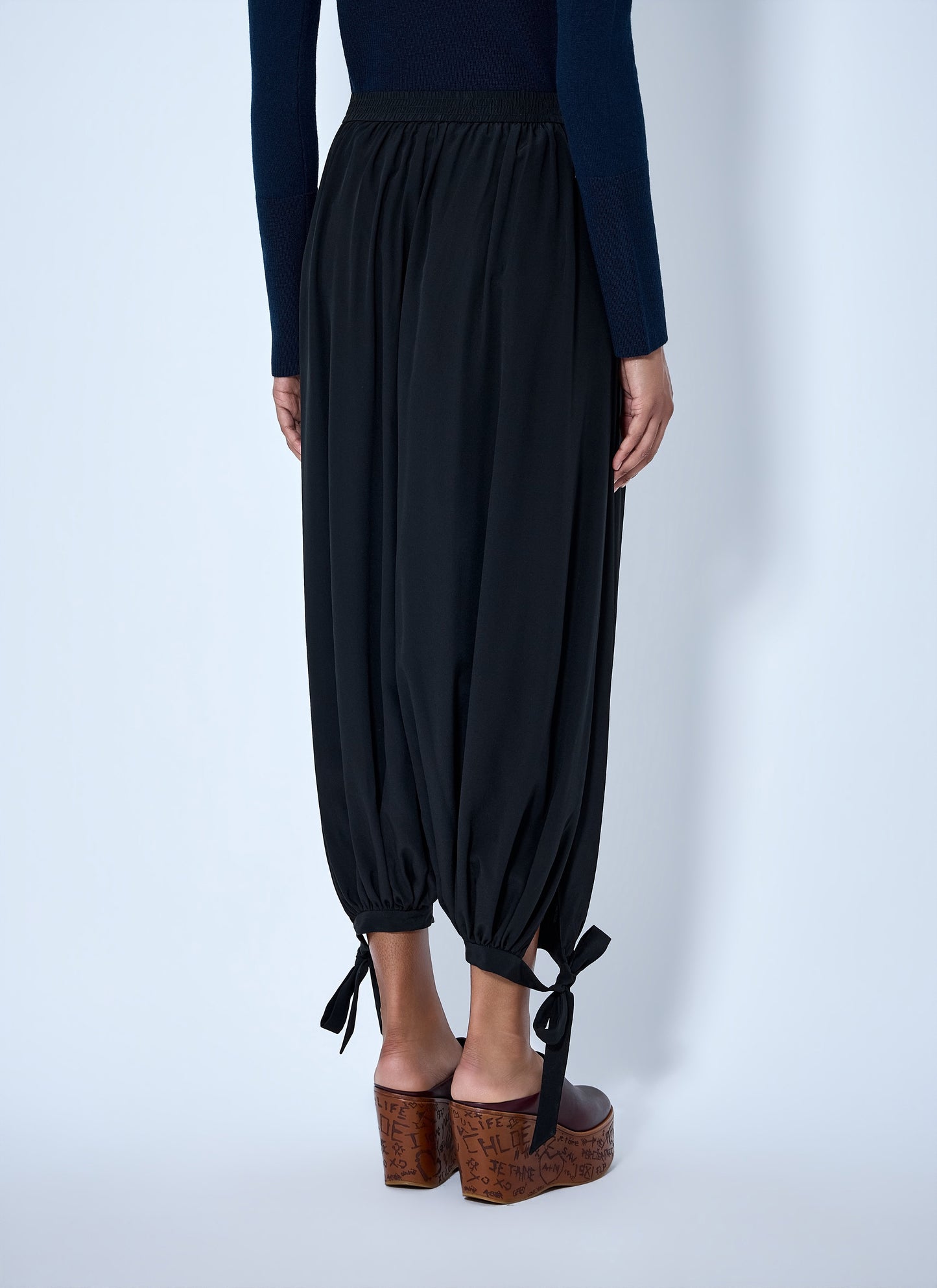 Chloé Women Fluid Pleated Pants In Crêpe De Chine CHLOE