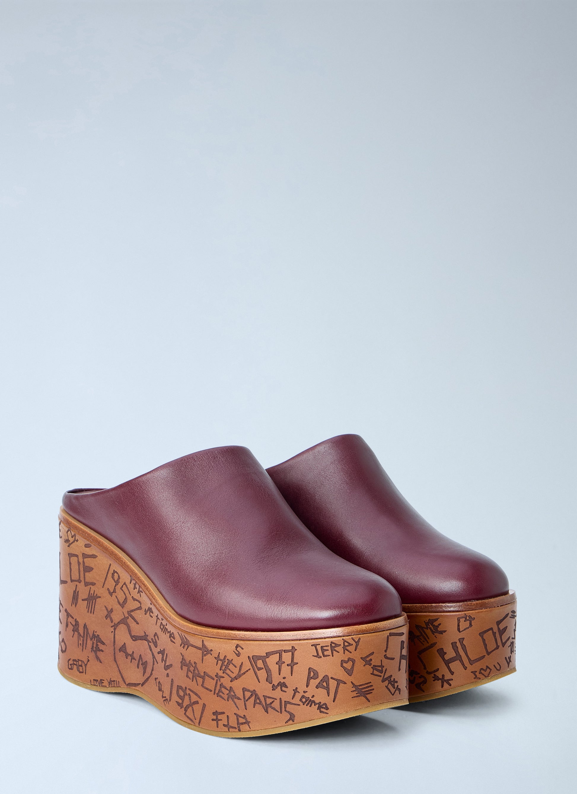Chloé Women Maxime Wedge Mules CHLOE