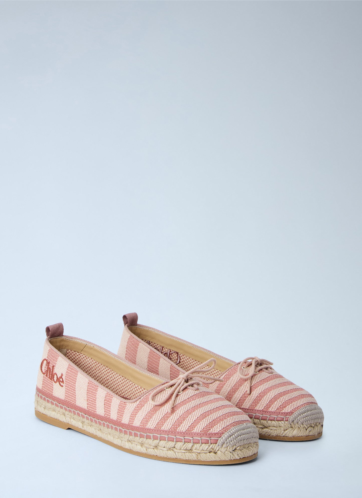 Chloé Women Isla Striped Canvas Espadrilles CHLOE