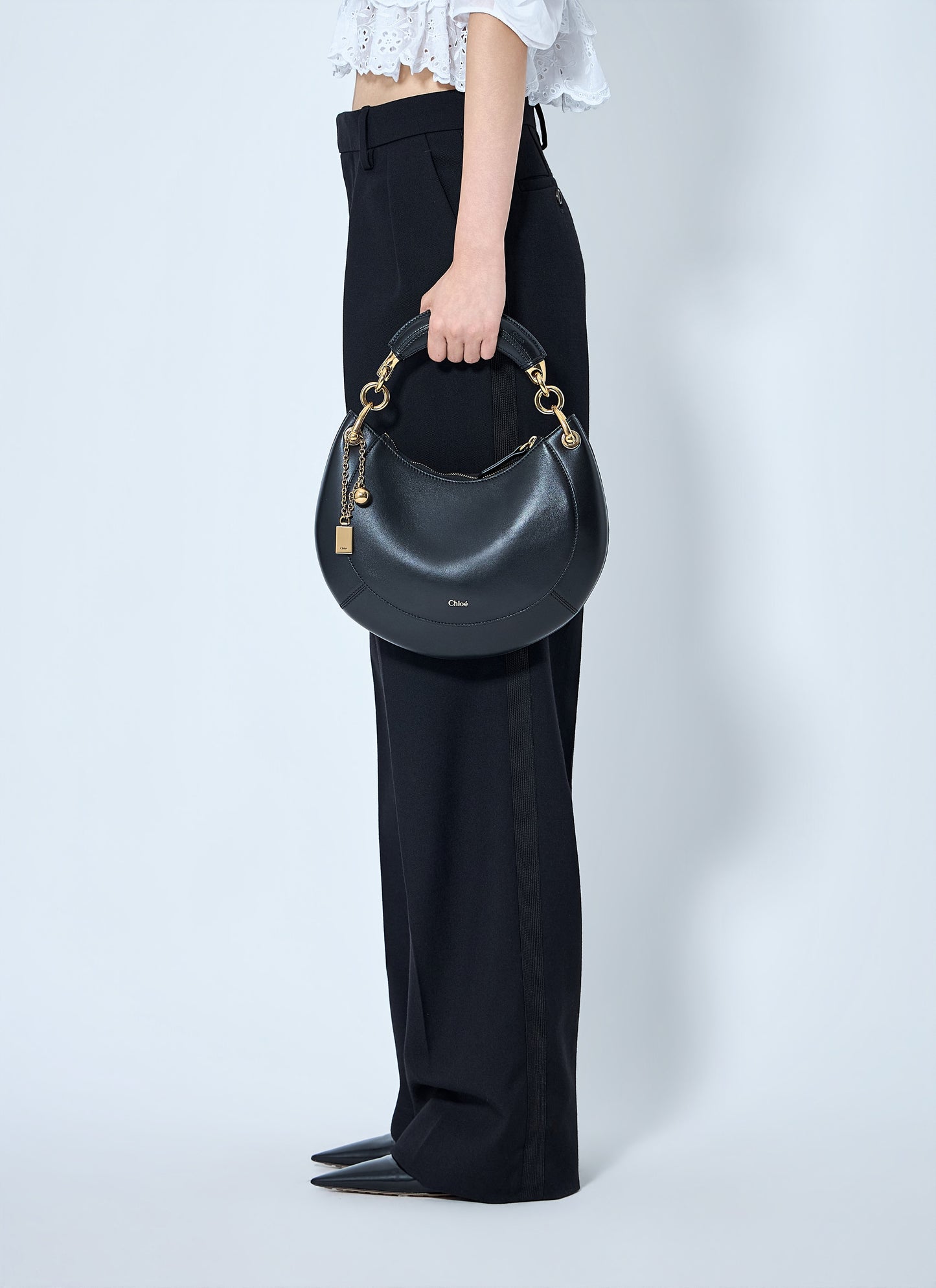 Chloé Women Small Banana Nappa Zipped Shoulder Bag