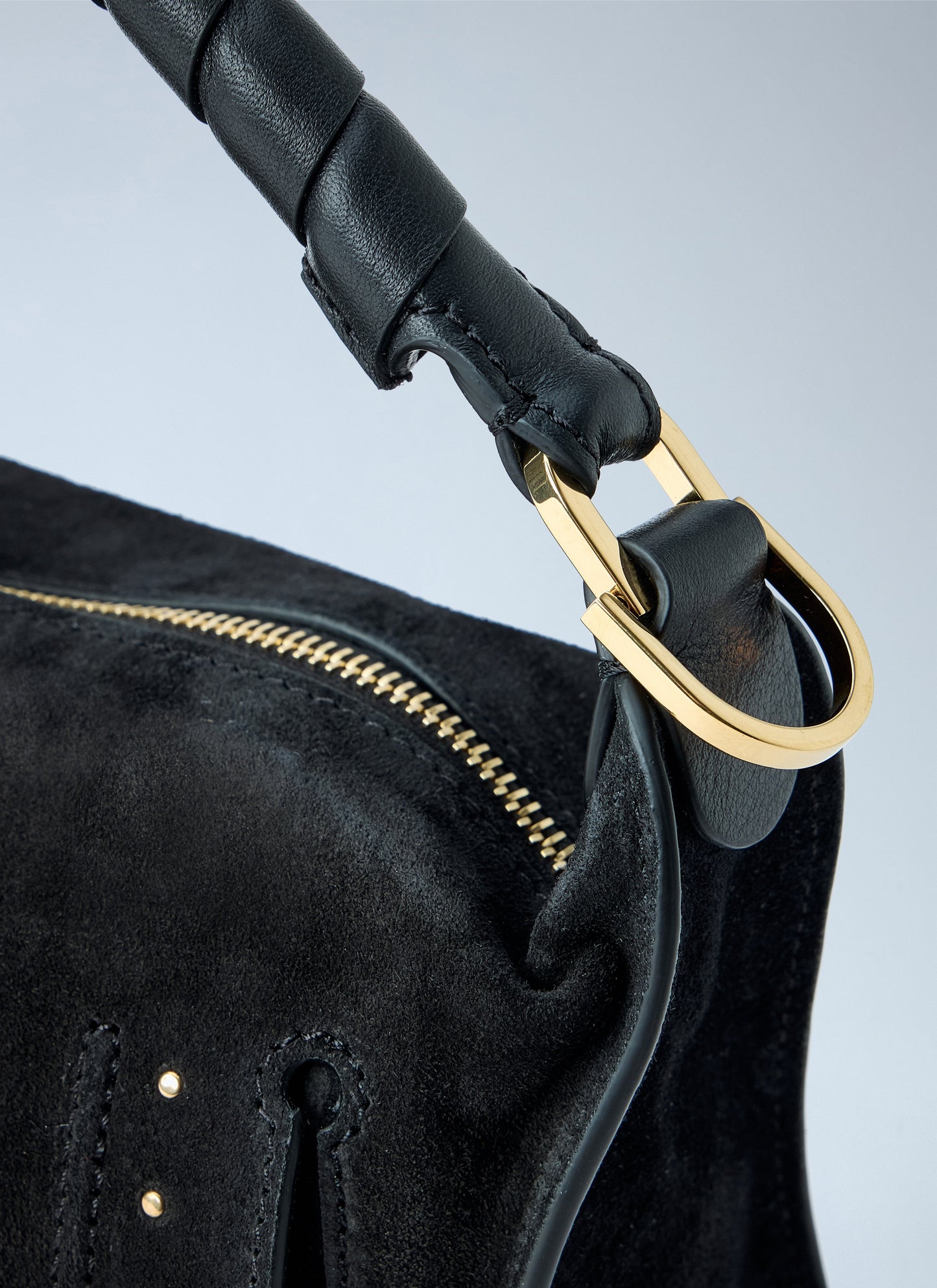 Chloé Women Marcie Medium Studded Suede Shoulder Bag CHLOE