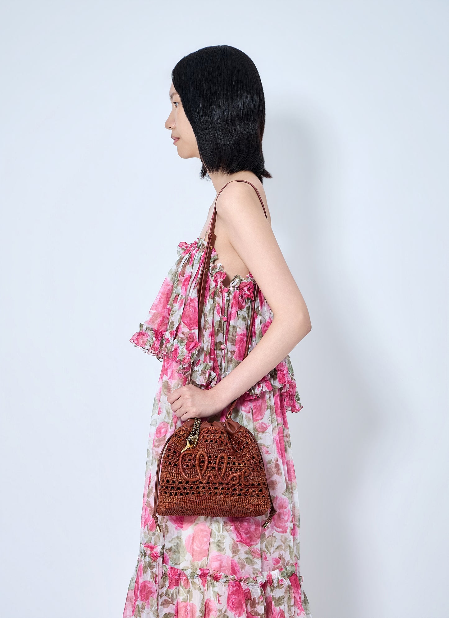 Chloé Women Mini Summer Banana Drawstring Shoulder Bag