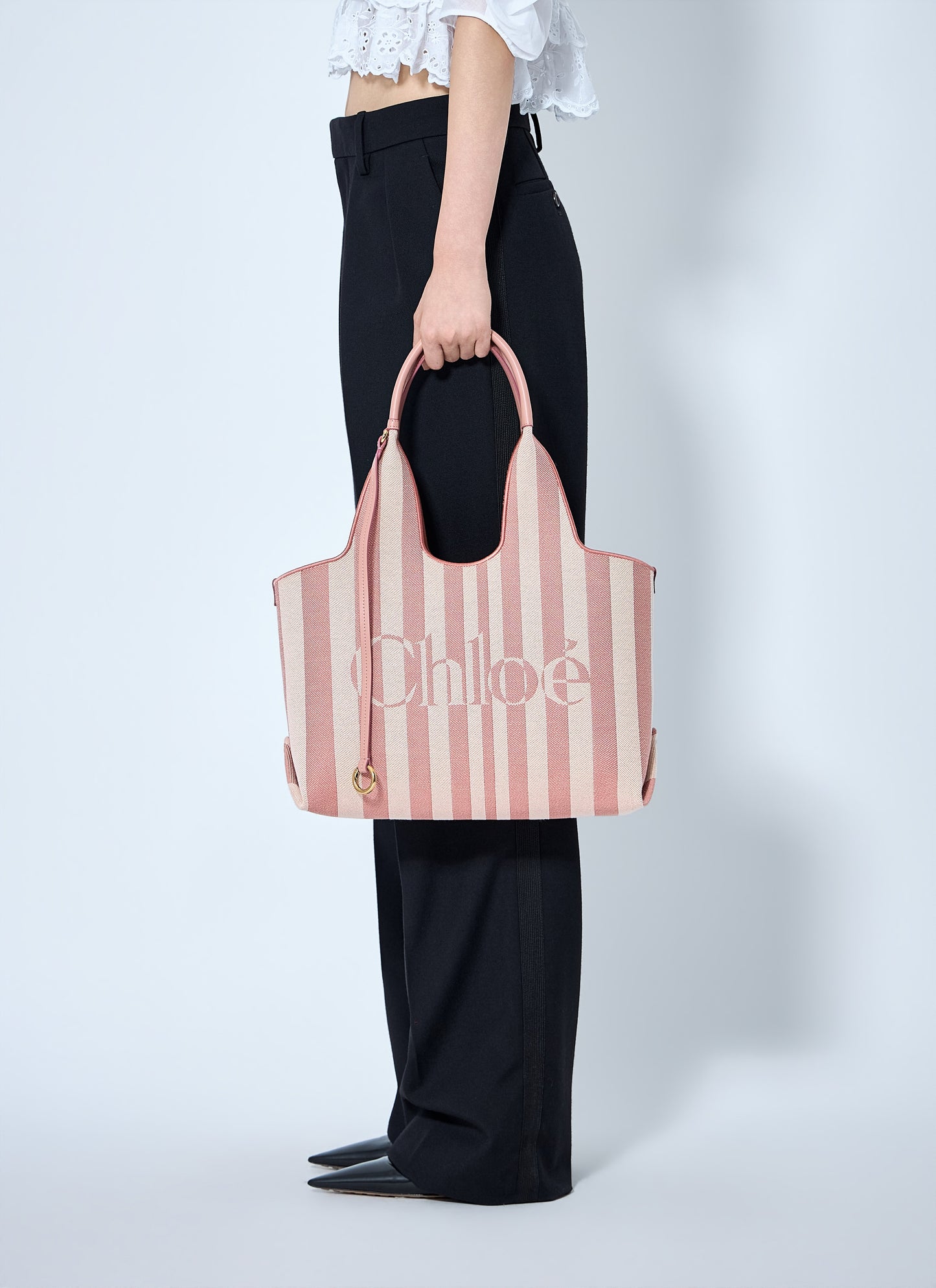 Chloé Women Stripy East-West Tote Bag