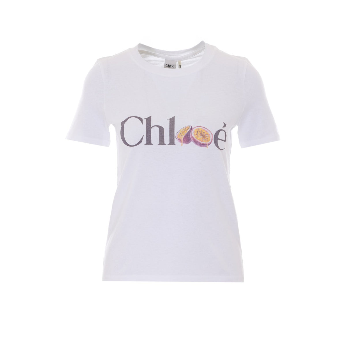 Chloe' Women Chloe' Logo T-Shirt With Passion Fruit Print CHLOE