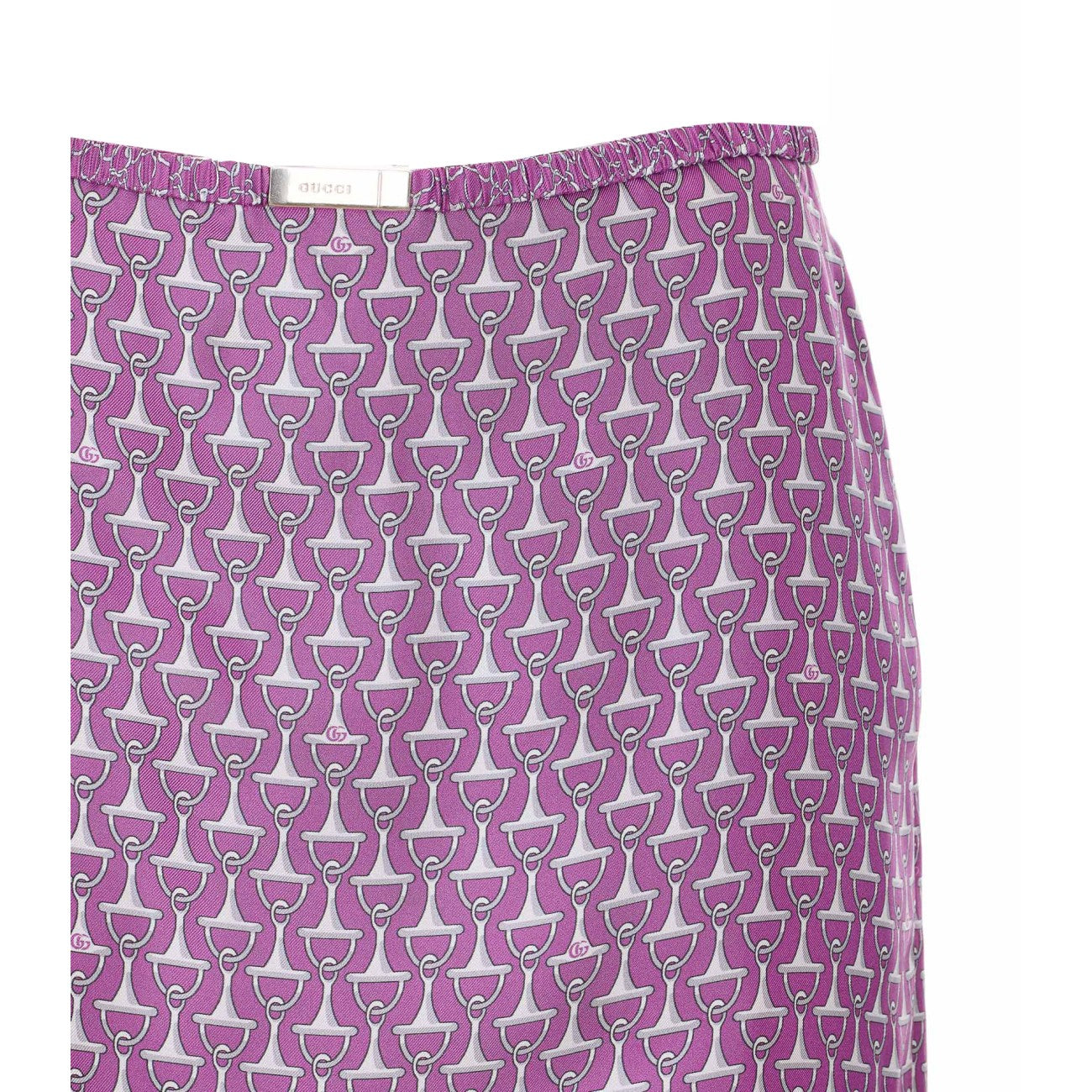 Gucci Women Clamp Print Silk Skirt GUCCI