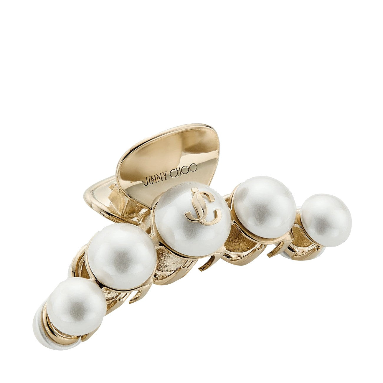 Jimmy Choo Women Claw Hair Clip With Pearls And Logo JIMMY CHOO