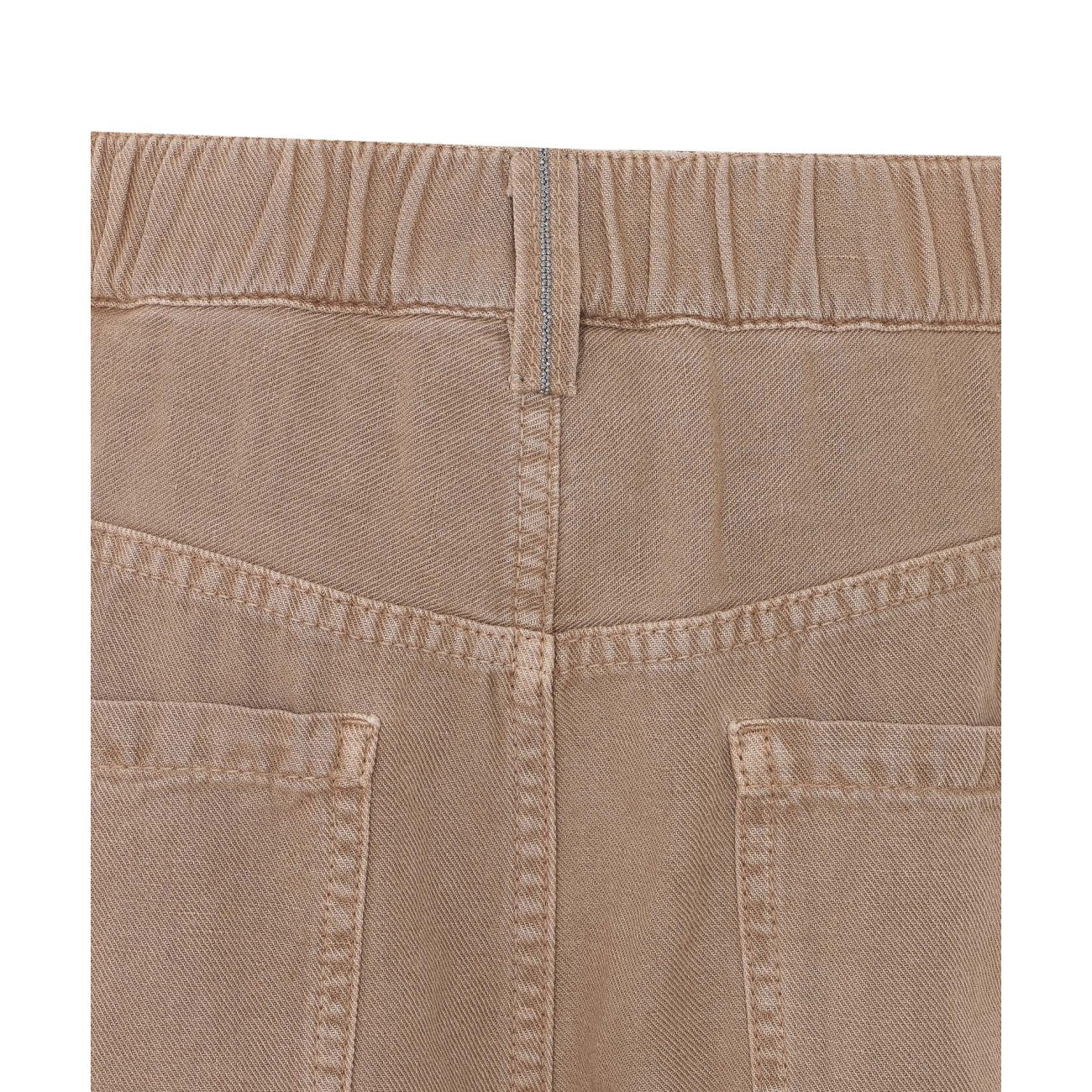 Brunello Cucinelli Women Contemporary Trousers In A Garment-Dyed Cotton And Linen Cover With Jewelry BRUNELLO CUCINELLI