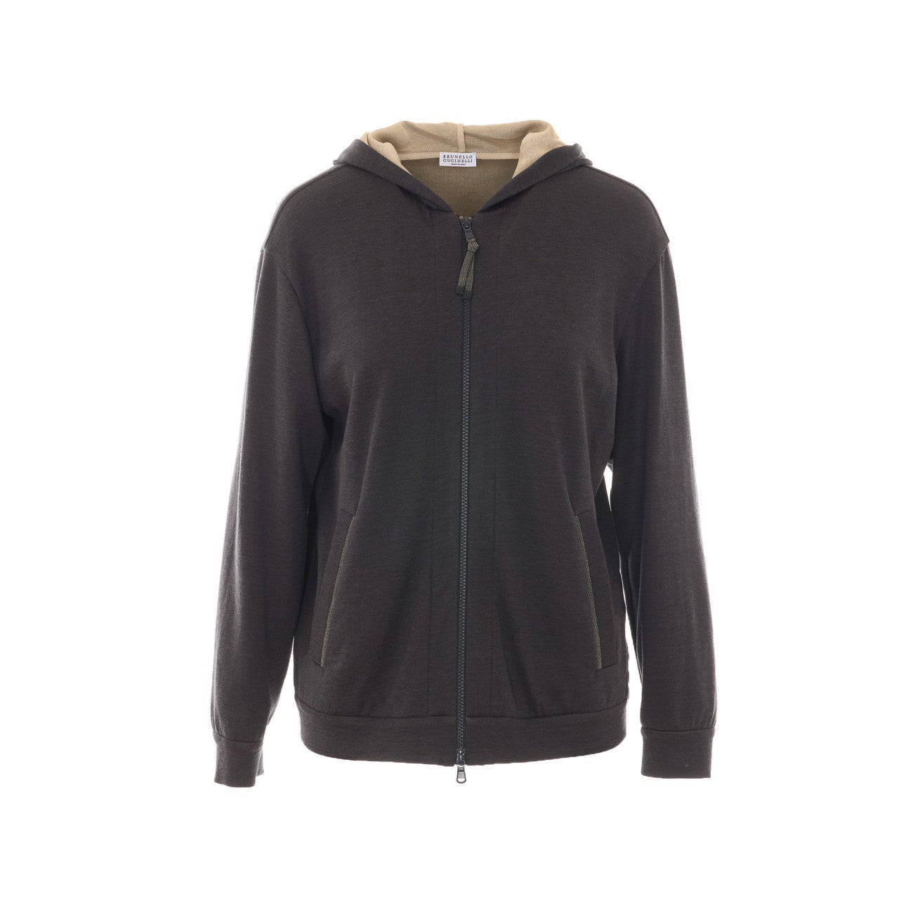 Brunello Cucinelli Women Cotton And Silk Interlock Topwear And Precious Zipper Pull BRUNELLO CUCINELLI