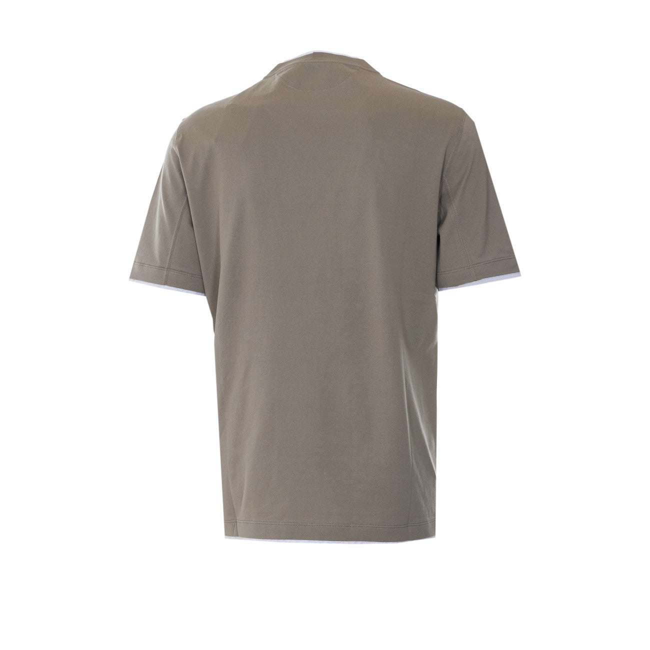 Brunello Cucinelli Men Cotton Jersey Crew Neck T-Shirt With Faux Layering BRUNELLO CUCINELLI