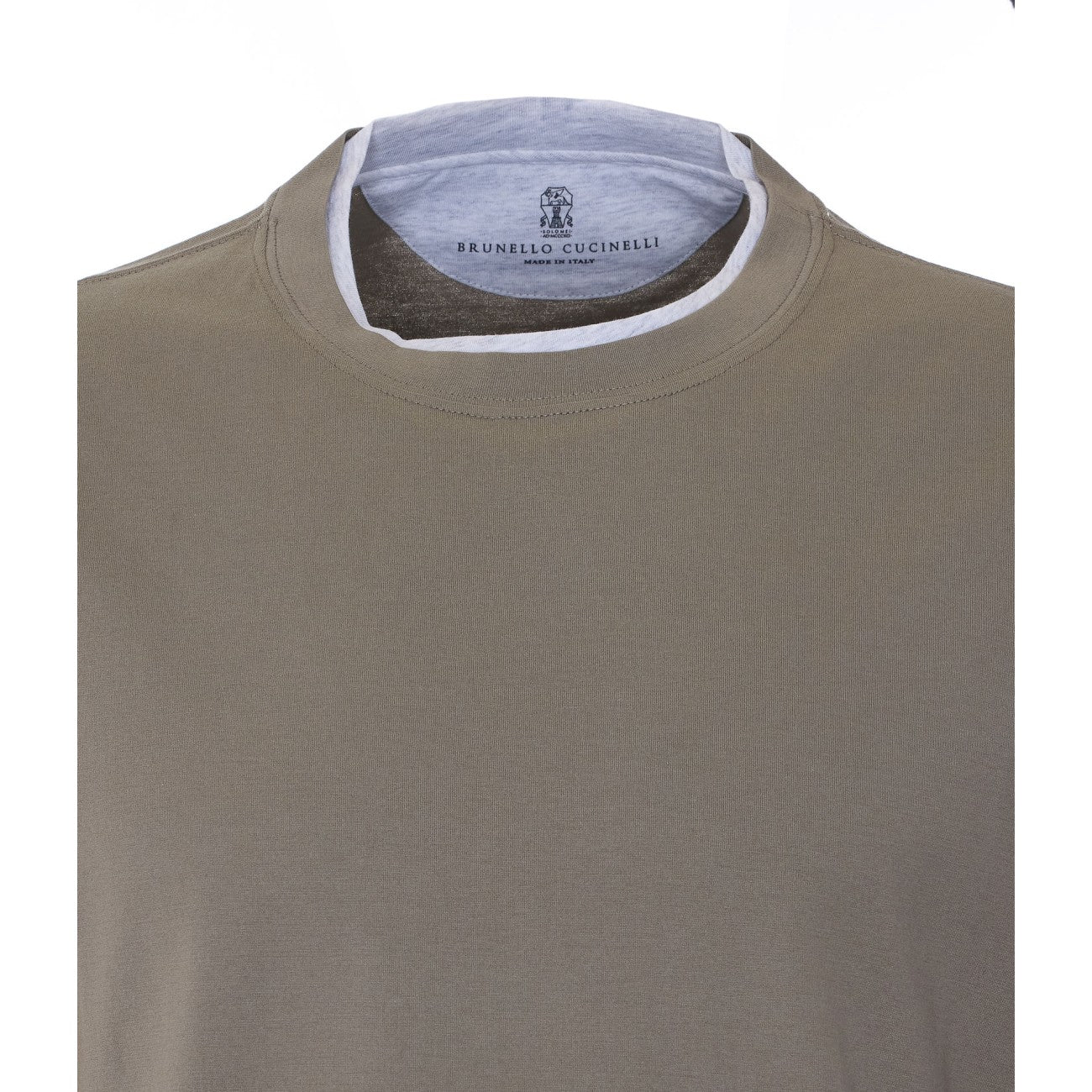 Brunello Cucinelli Men Cotton Jersey Crew Neck T-Shirt With Faux Layering BRUNELLO CUCINELLI