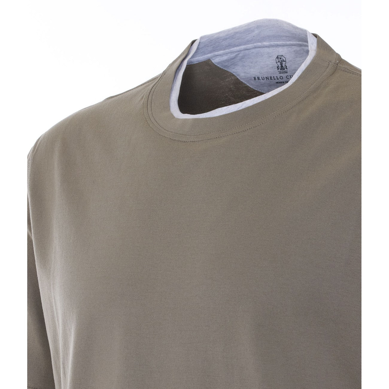 Brunello Cucinelli Men Cotton Jersey Crew Neck T-Shirt With Faux Layering BRUNELLO CUCINELLI
