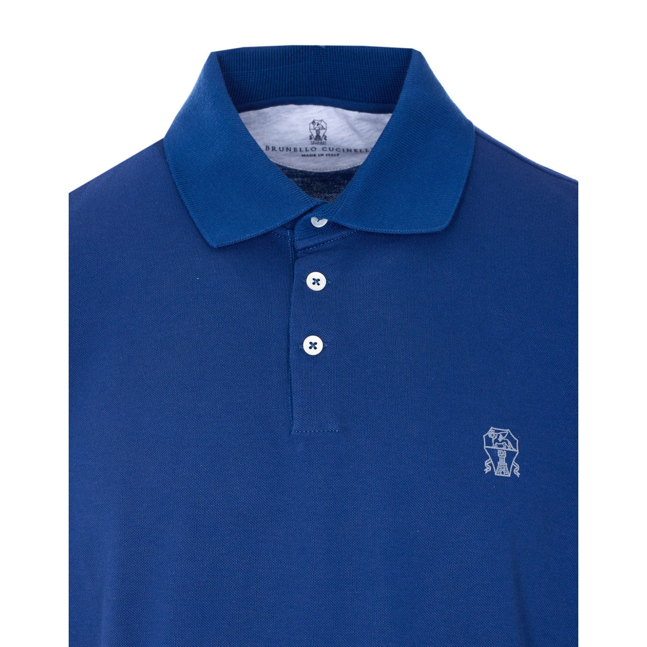 Brunello Cucinelli Men Cotton Piquet Polo With Logo BRUNELLO CUCINELLI