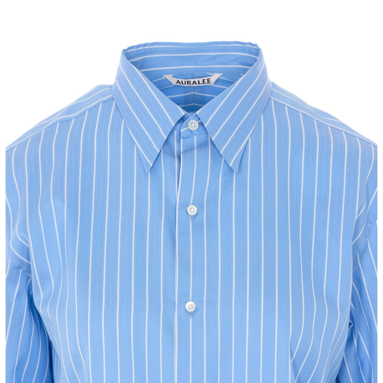 Auralee Women Cotton Silk Stripe Double-Cuff Shirt AURALEE
