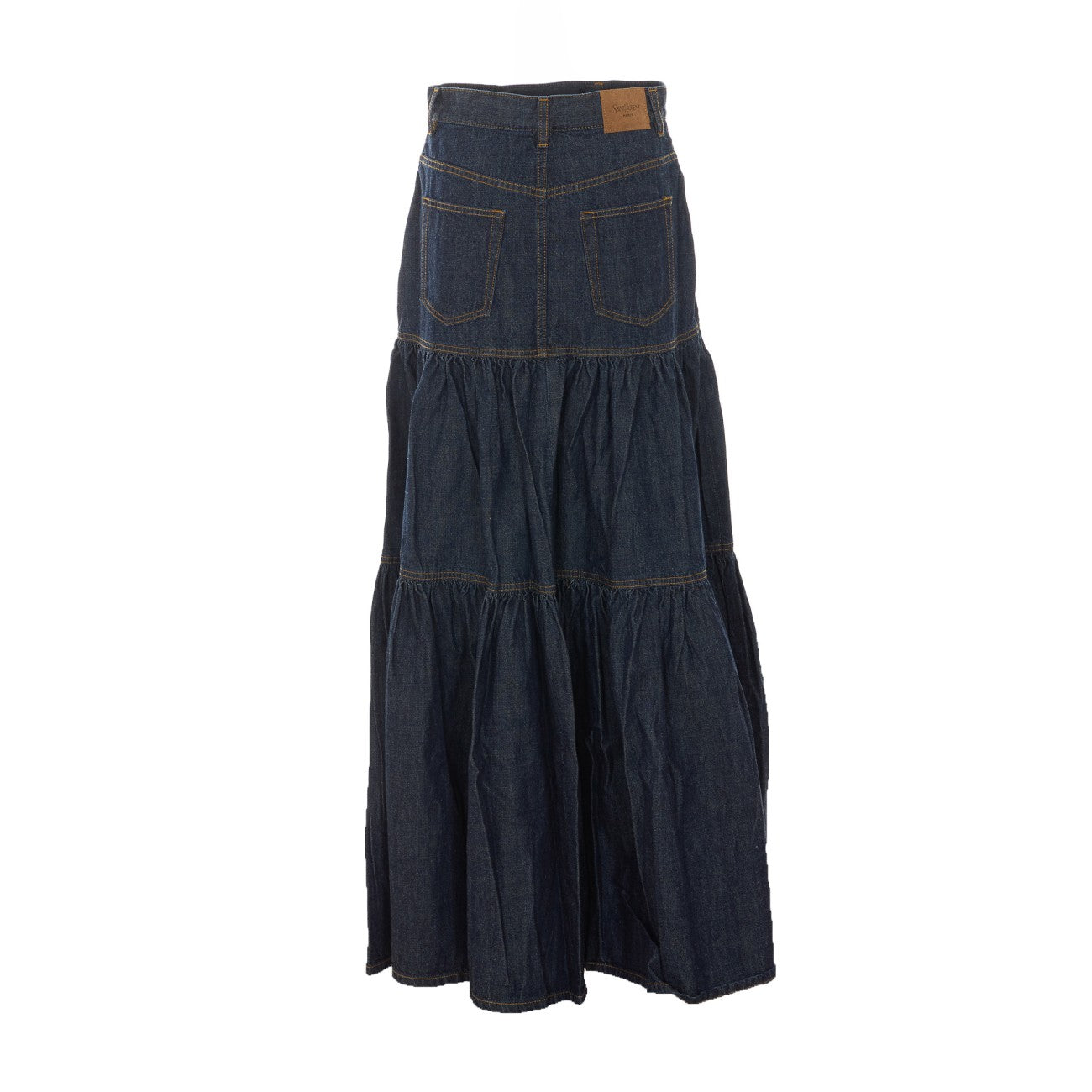 Saint Laurent Women Country Denim Skirt SAINT LAURENT