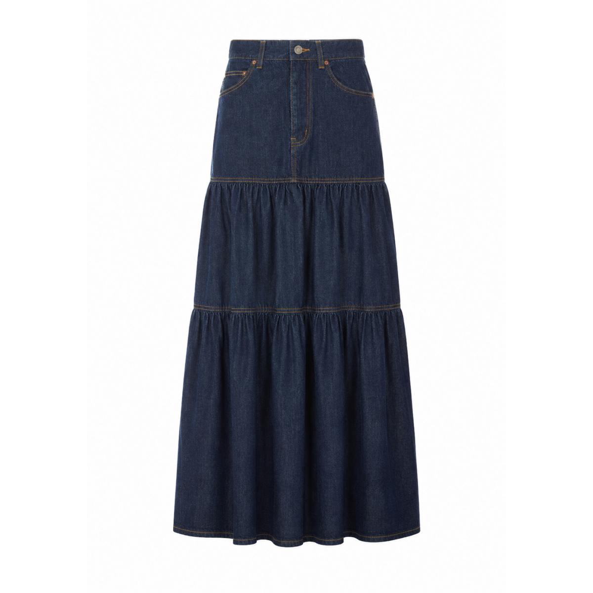 Saint Laurent Women Country Denim Skirt SAINT LAURENT