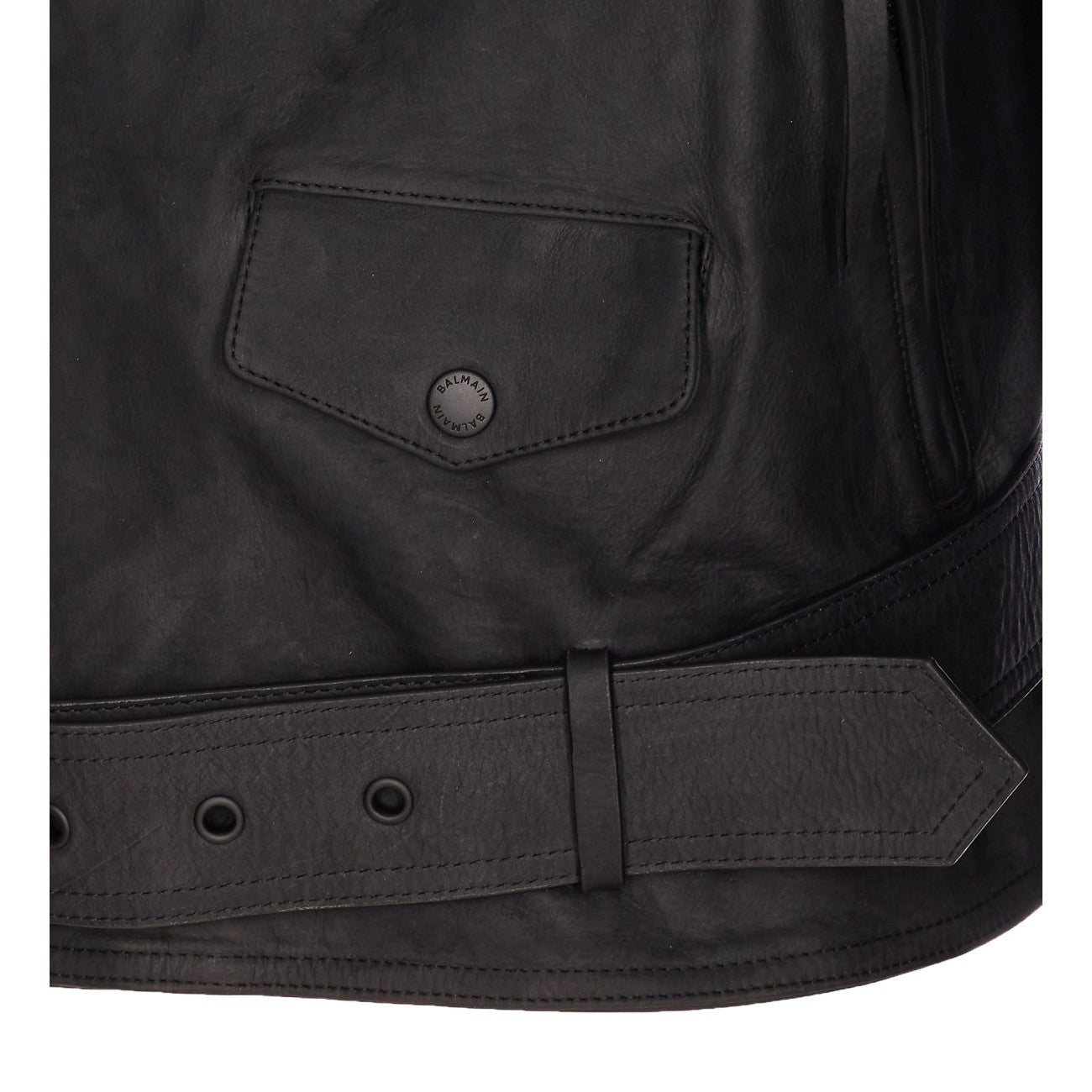 Balmain Men Cowskin Biker Jacket BALMAIN