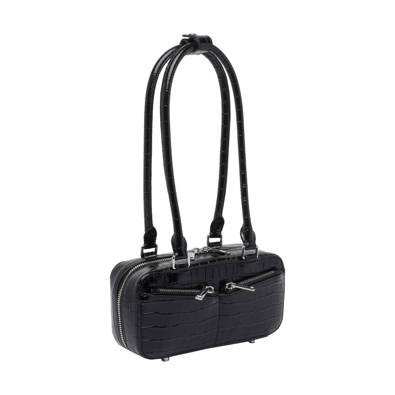 Self Portrait Women Croc Leather Mini Shoulder Bag SELF-PORTRAIT