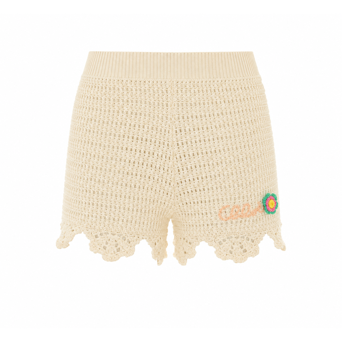 Chloe' Women Crochet Knit Shorts With Logo CHLOE
