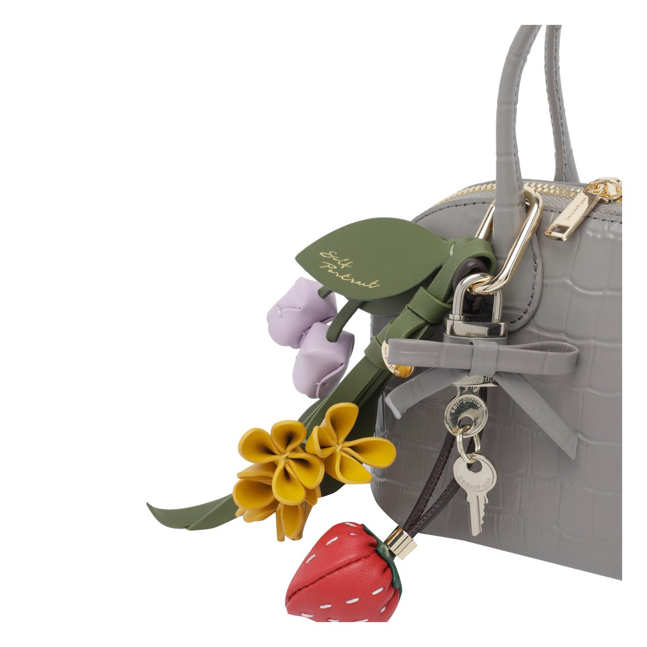 Self Portrait Women Crocodile Print Toast Mini Handbag SELF-PORTRAIT