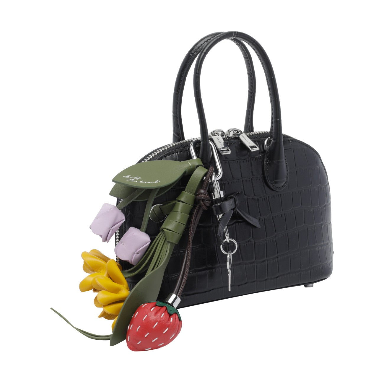 Self Portrait Women Crocodile Print Toast Mini Handbag SELF-PORTRAIT