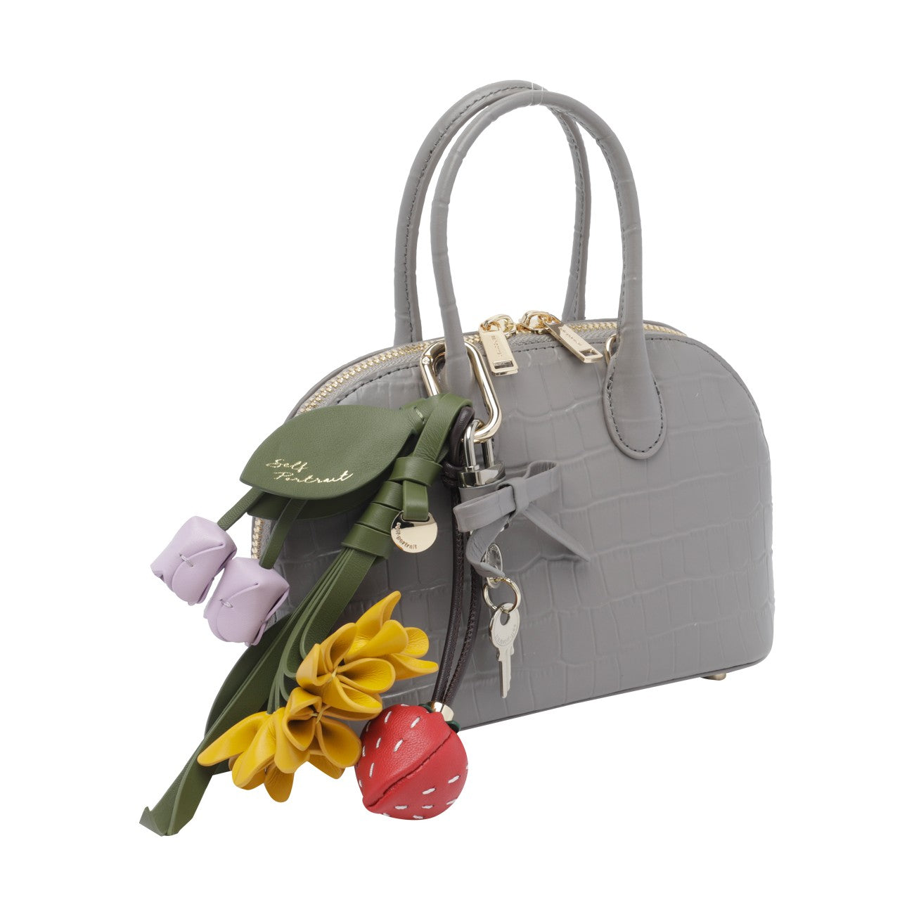 Self Portrait Women Crocodile Print Toast Mini Handbag SELF-PORTRAIT