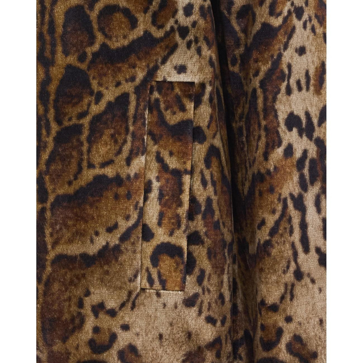 Etro Women Cropped Velvet Coat With Leopard Motif ETRO