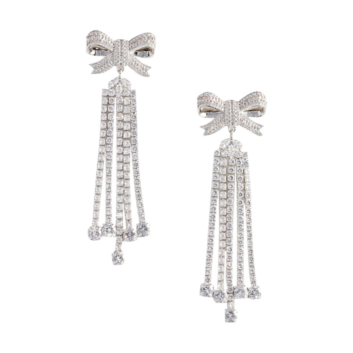 Self Portrait Women Crystal Bow Droplet Earrings SELF-PORTRAIT