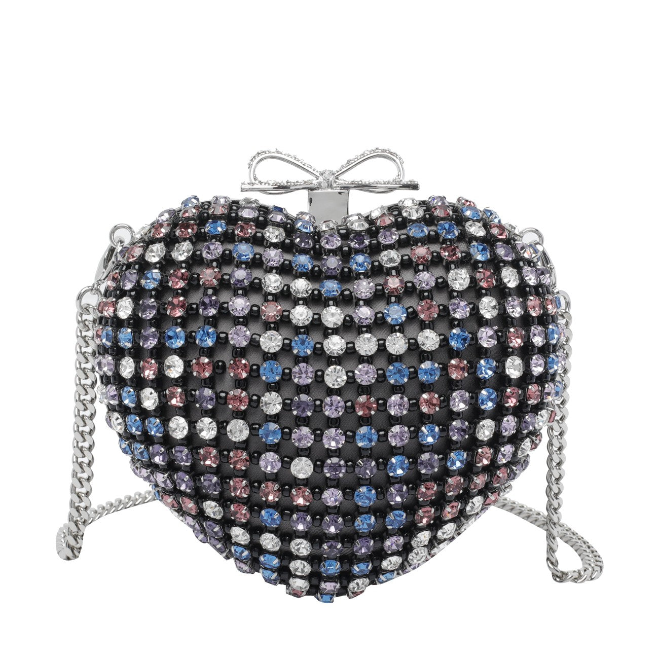 Self Portrait Women Crystal Heart Clutch SELF-PORTRAIT