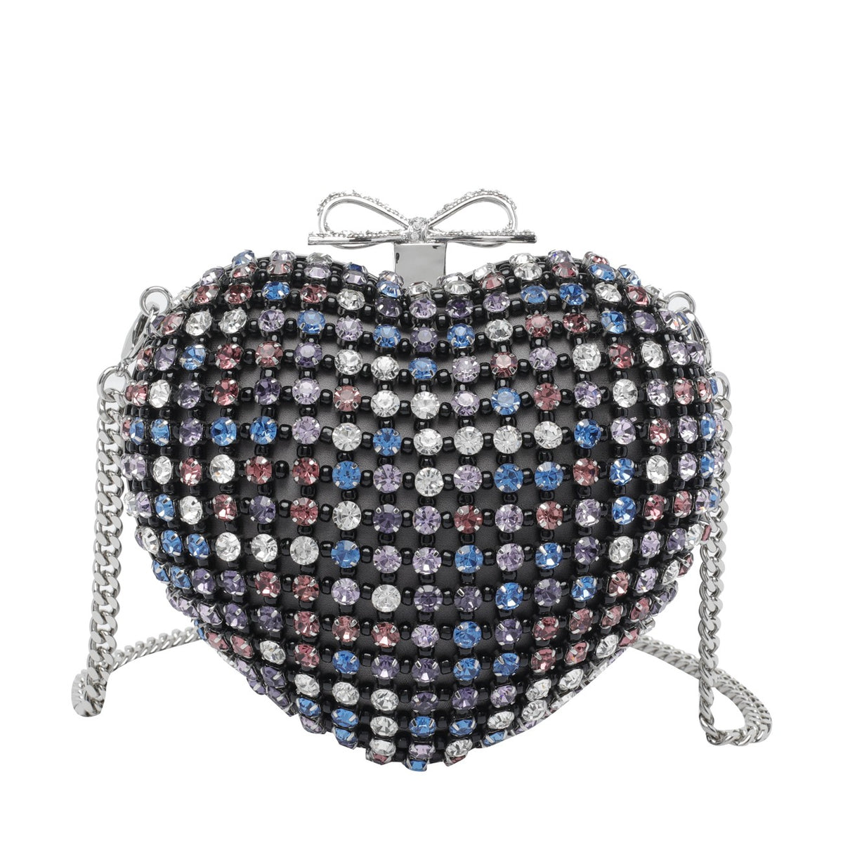 Self Portrait Women Crystal Heart Clutch SELF-PORTRAIT