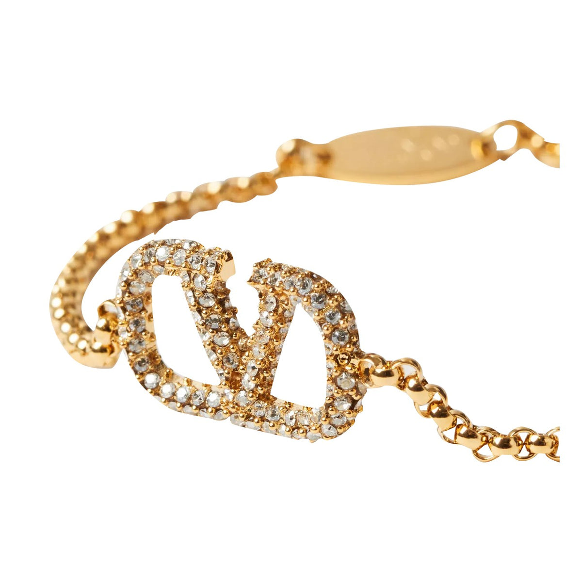 Valentino Garavani Women Crystals And Vlogo Signature Bracelet VALENTINO GARAVANI