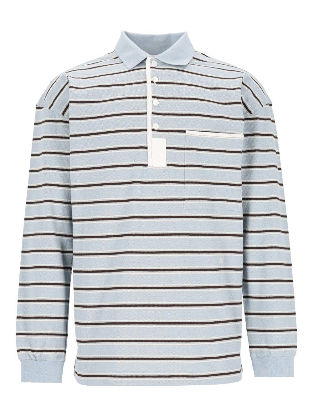 Bottega Veneta Men Striped Polo Shirt BOTTEGA VENETA