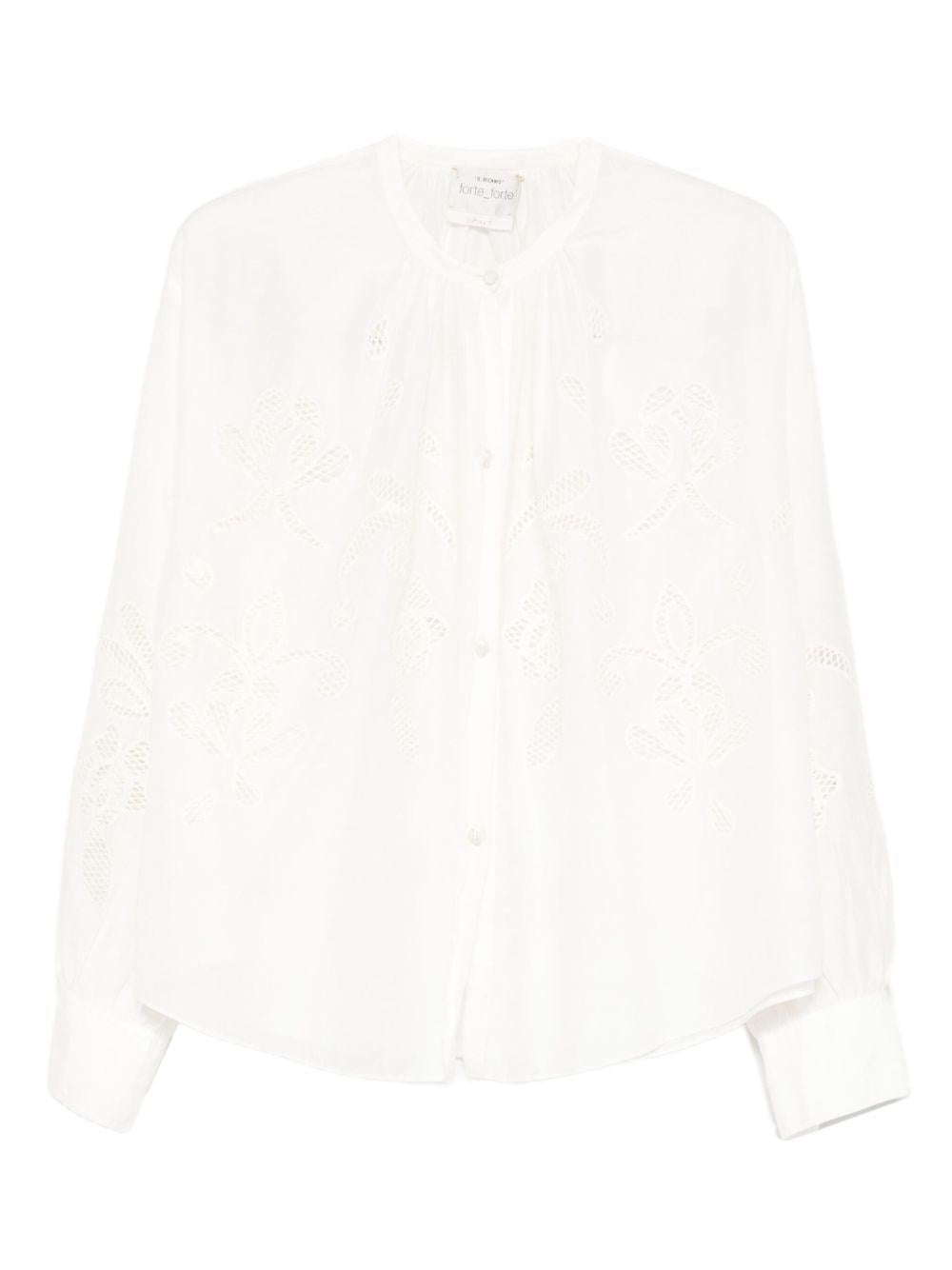 Forte_Forte Women "Lunamaris" Embroidery Co/Se Voile Bohemian Shirt FORTE FORTE