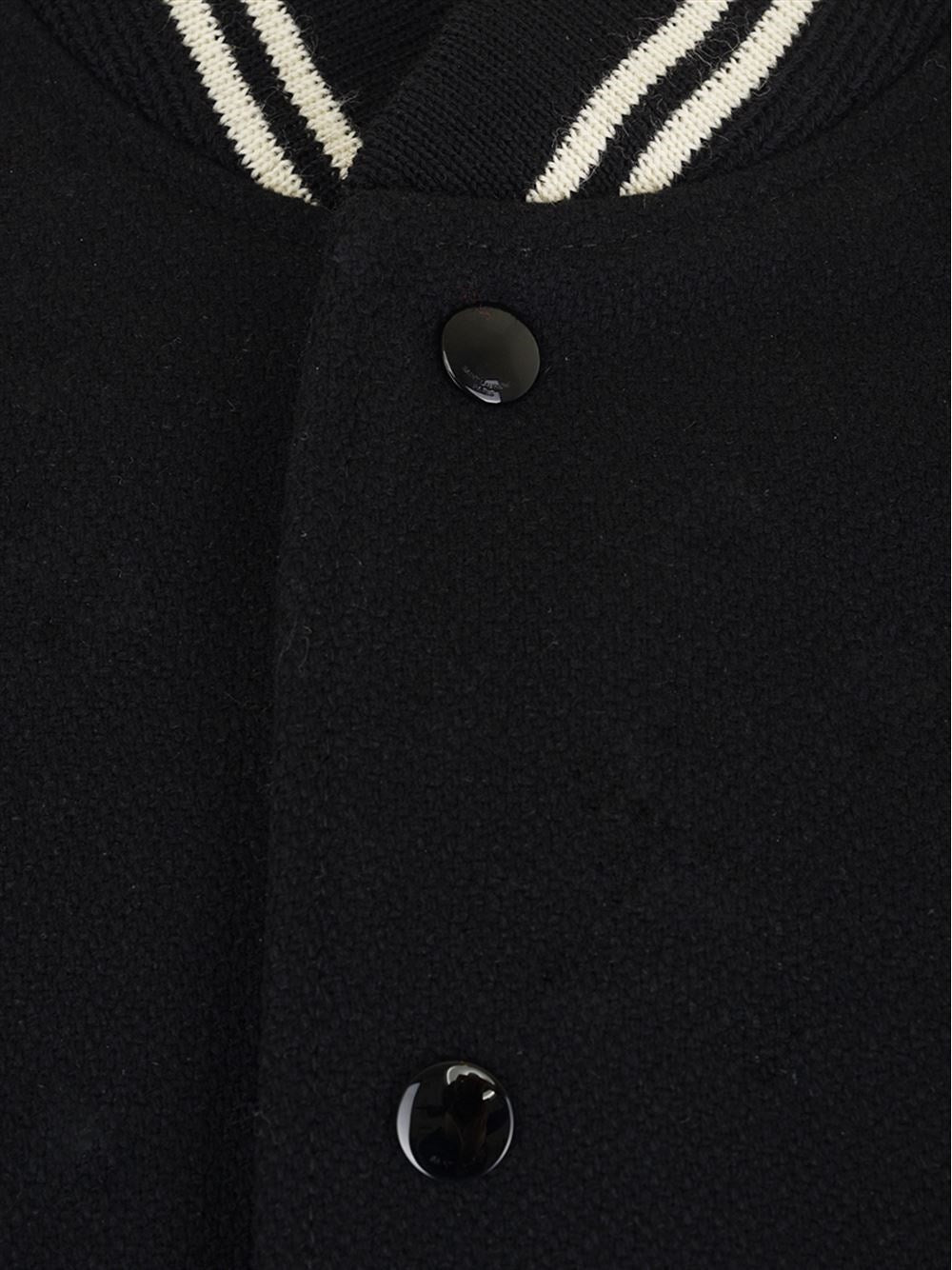 Saint Laurent Men Black "Teddy" Bomber SAINT LAURENT