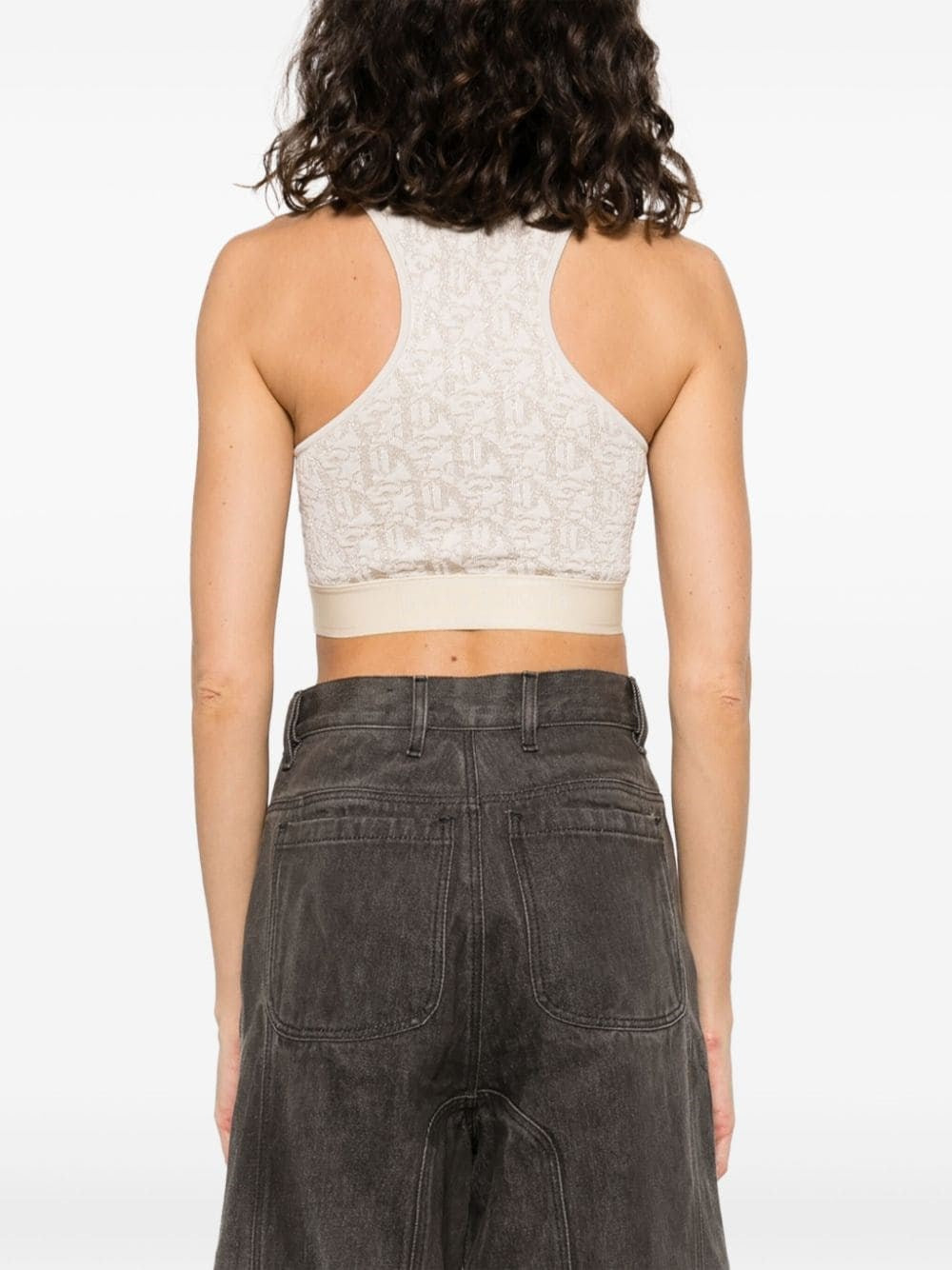 Palm Angels Women Lurex Knit Top With Monogram PALM ANGELS