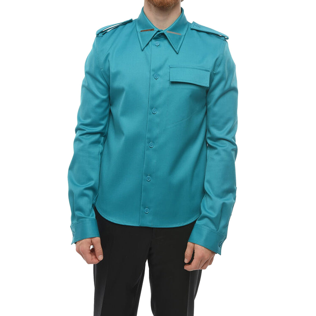 Bottega Veneta Grain De Poudre Wool Shirt Men BOTTEGA VENETA