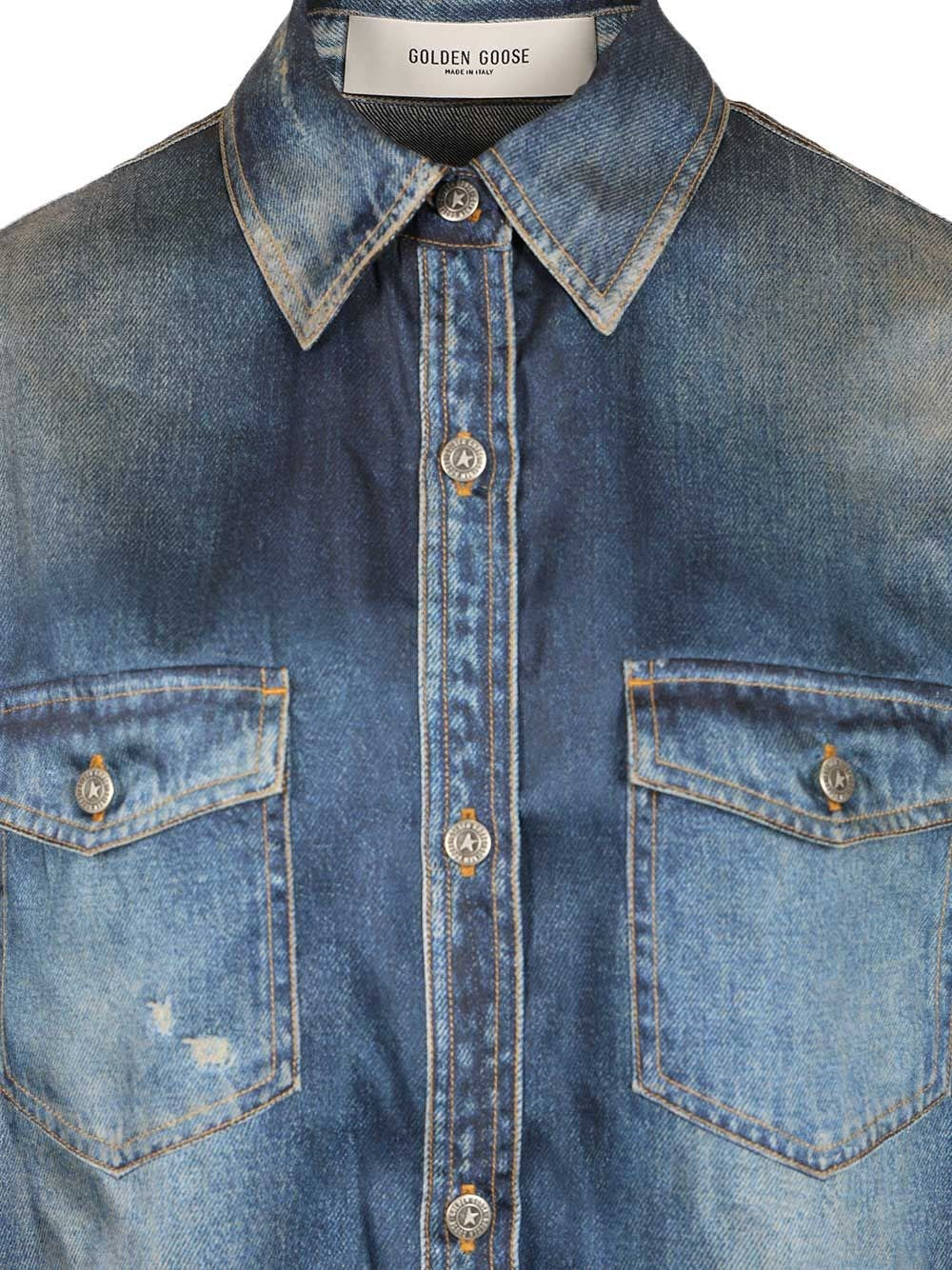 Golden Goose Women Patty Denim Shirt GOLDEN GOOSE