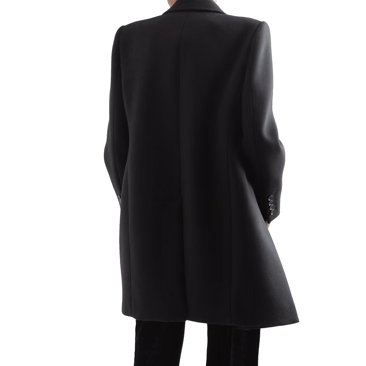 Saint Laurent Double-Breasted Wool Coat Men SAINT LAURENT