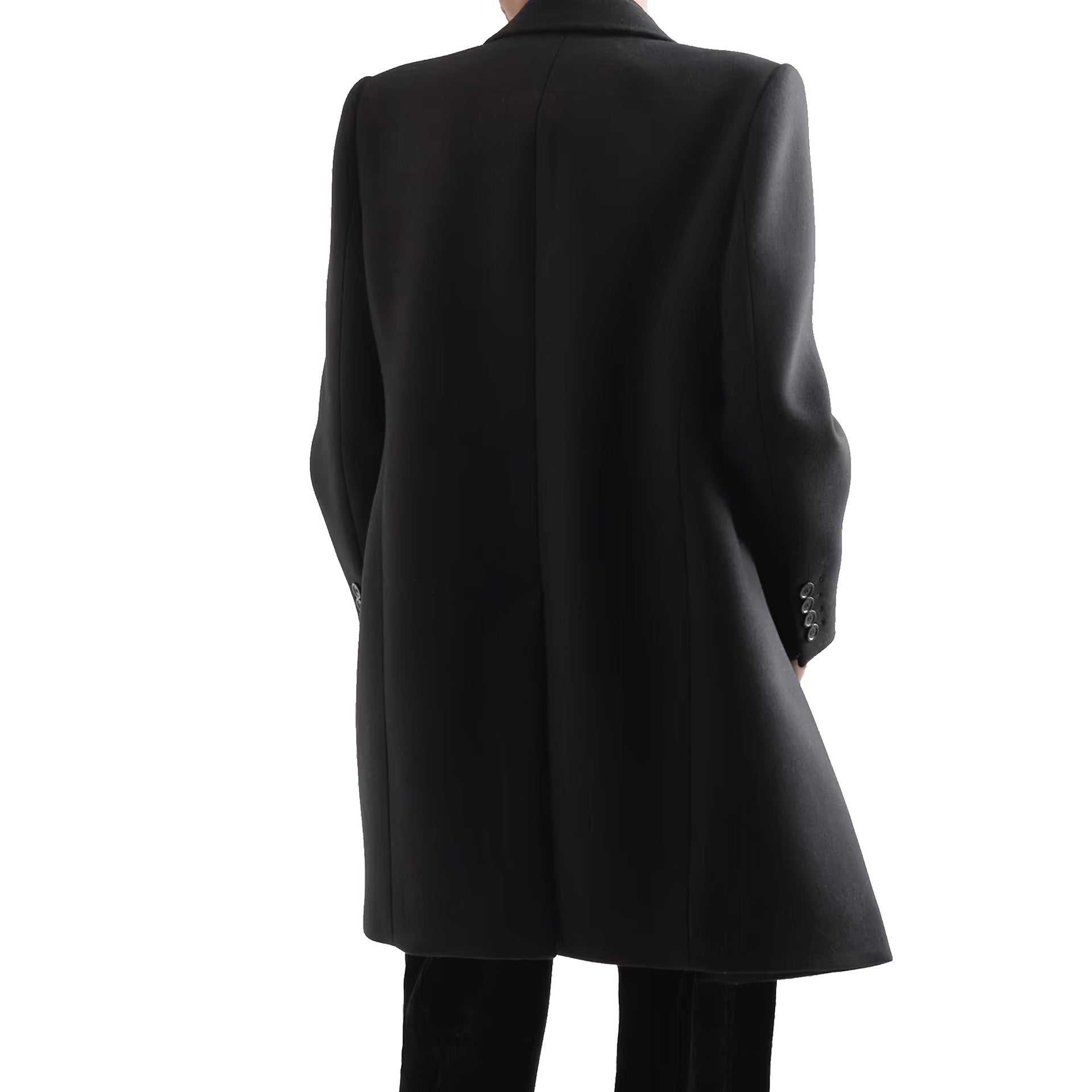Saint Laurent Double-Breasted Wool Coat Men SAINT LAURENT