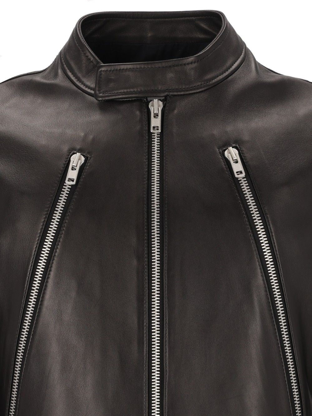 Maison Margiela Men 5-Zip Leather Jacket MAISON MARGIELA