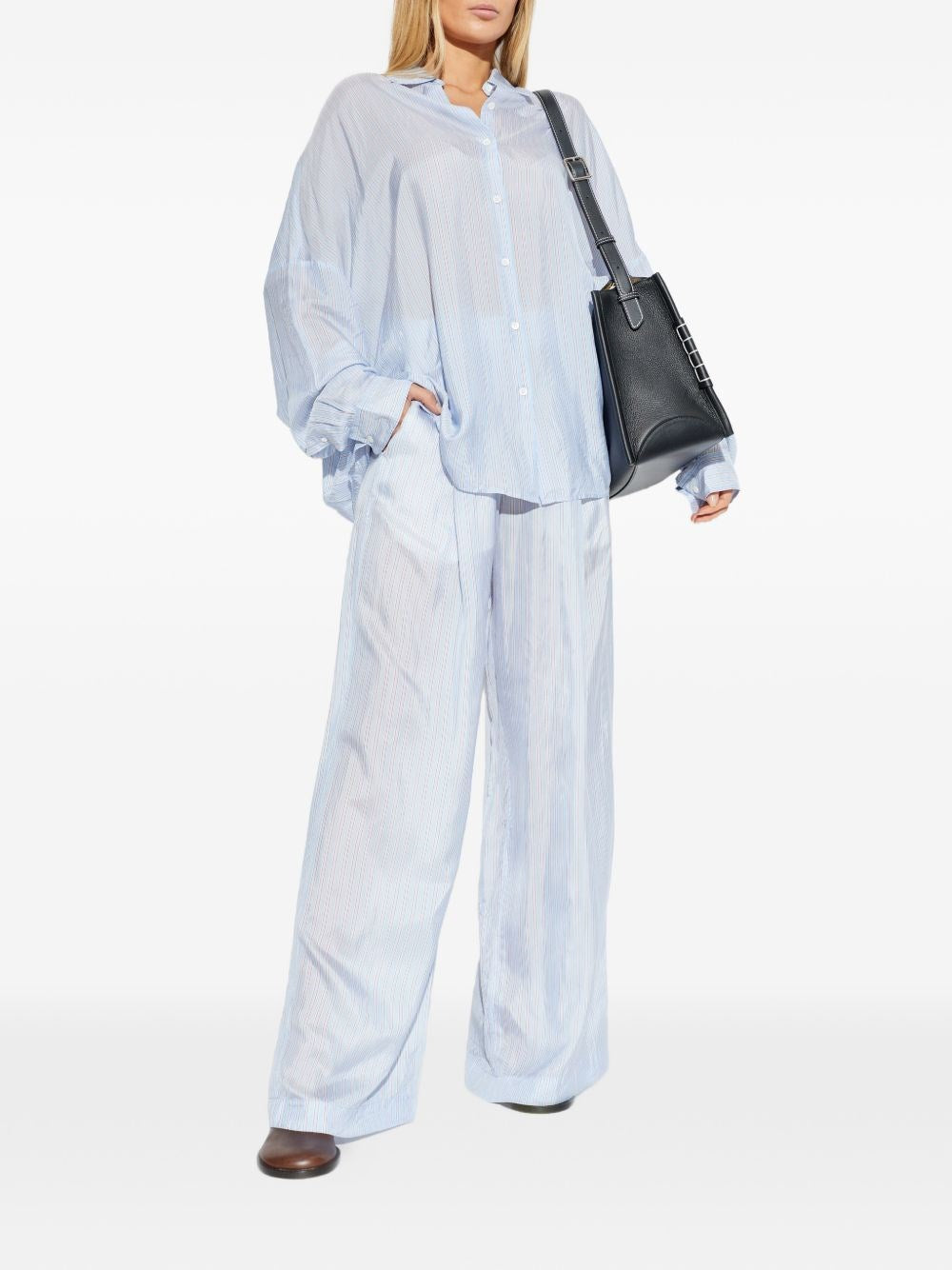 Dries Van Noten Women Striped Wide-Leg Trousers DRIES VAN NOTEN