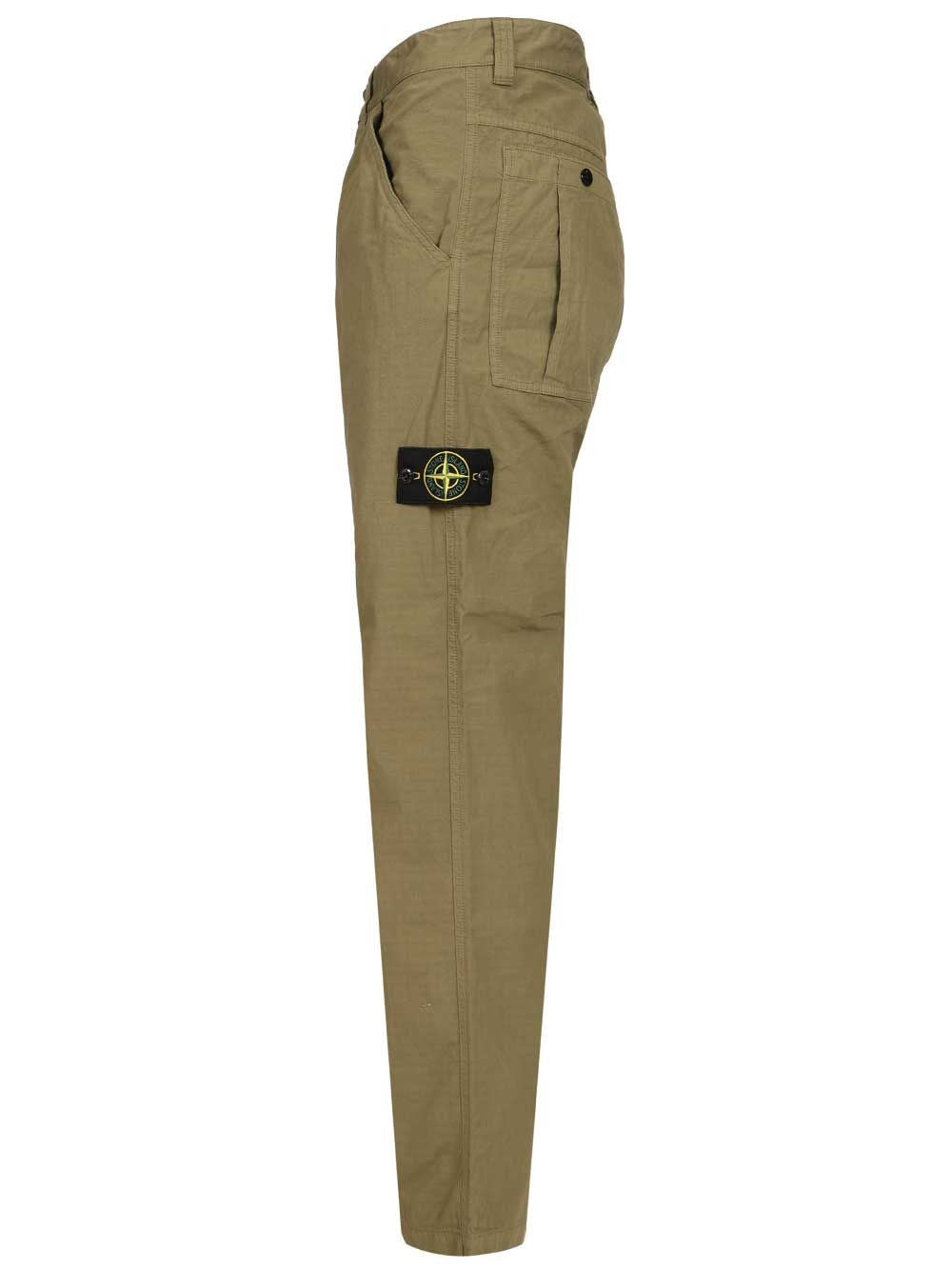 Stone Island Men Organic Cotton Ripstop Chino Trousers STONE ISLAND