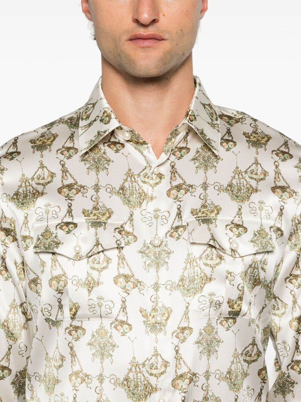 Givenchy Men Tight Fit Shirt With Pockets GIVENCHY