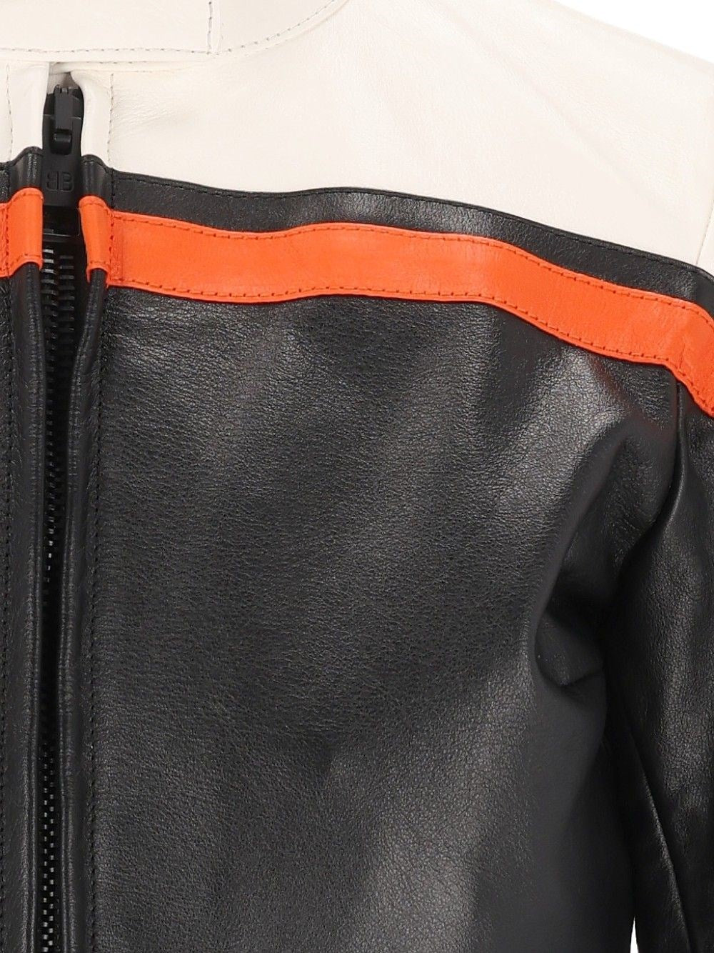 Balenciaga Women Fitted Leather Biker Jacket BALENCIAGA