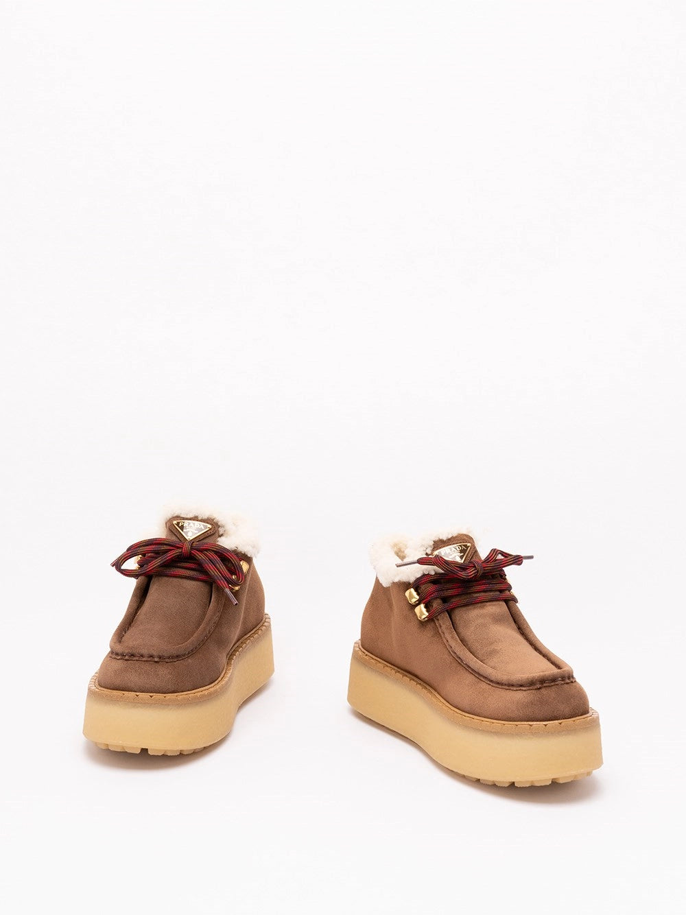 Prada Women Suede Lace-Up Shoes PRADA
